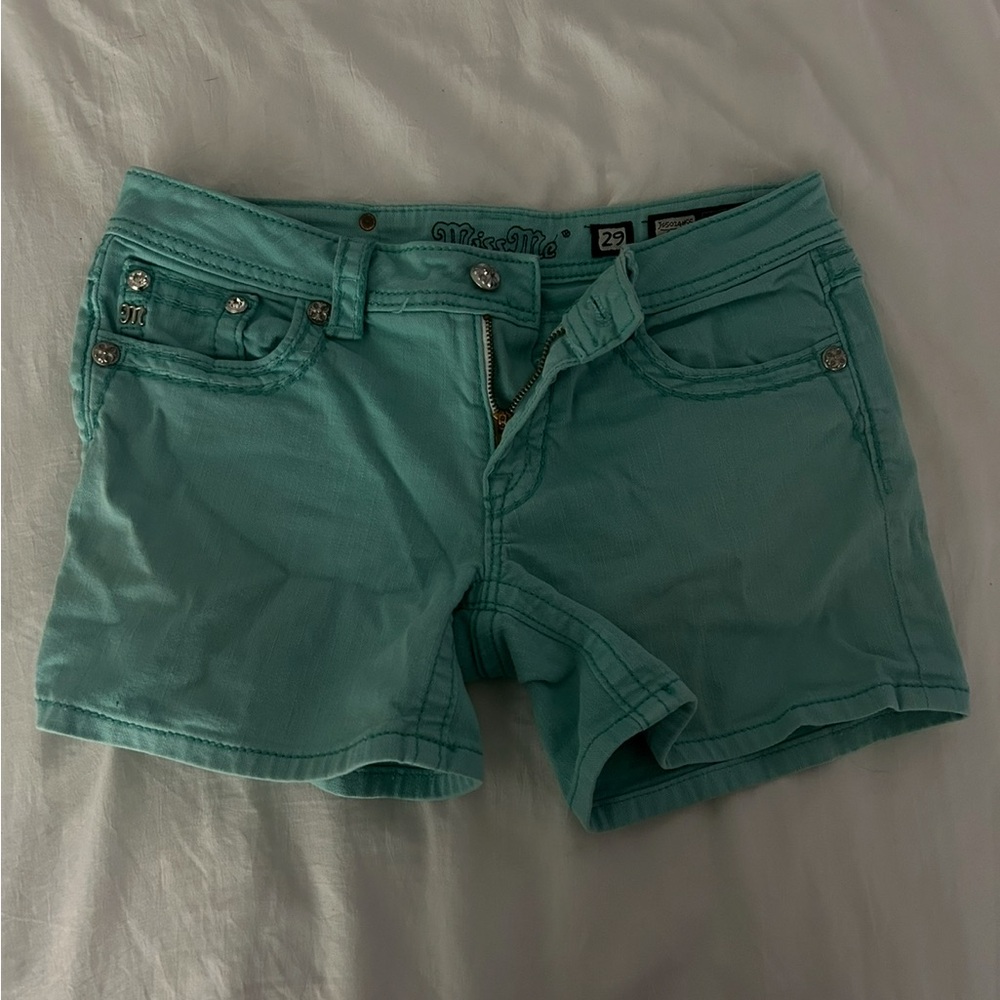 Miss Me Women's Teal Shorts